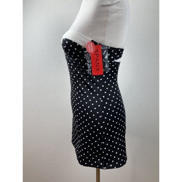 *New Spanx Retro Dresskini Polka Dot Swim Underwire Molded Cups Tankini Top-6 - Picture 9 of 13